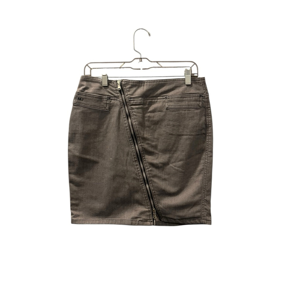 Marc Jacobs Gray Denim Zipper Mini Jean Skirt Size 6 Women's Cotton Blend Grey - Picture 1 of 6